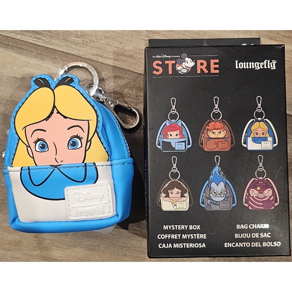 2026 Disney D23 DEC Loungefly Mini Backpack Bag Charm Mystery Box ALICE